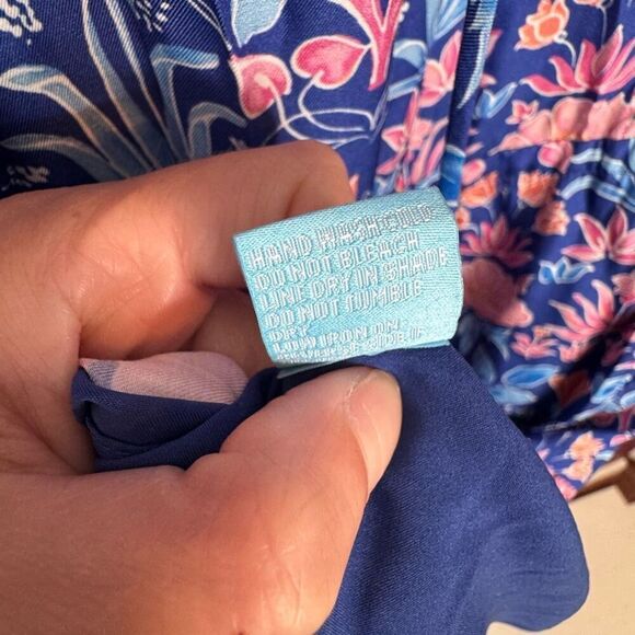 J. Mclaughlin Chessie Silk-Blend A-Line Tiered Skirt Print Dress Women’s Size S - Picture 6 of 9